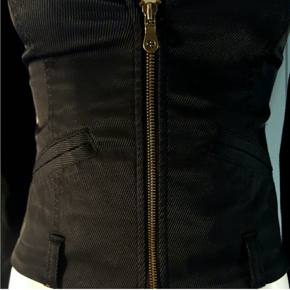 Vintage Guess Jeans Black Corset Bustier Jacket - Picture 2 of 10